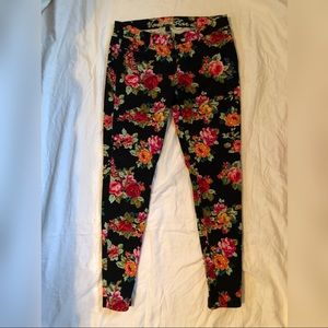 Floral jeans